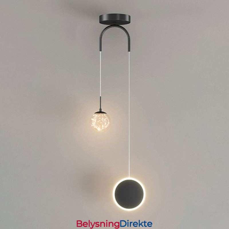 Rund Ringformet Pendellampe, Moderne Kuleformet Hengelampe