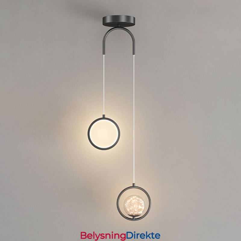Rund Ringformet Pendellampe, Moderne Kuleformet Hengelampe