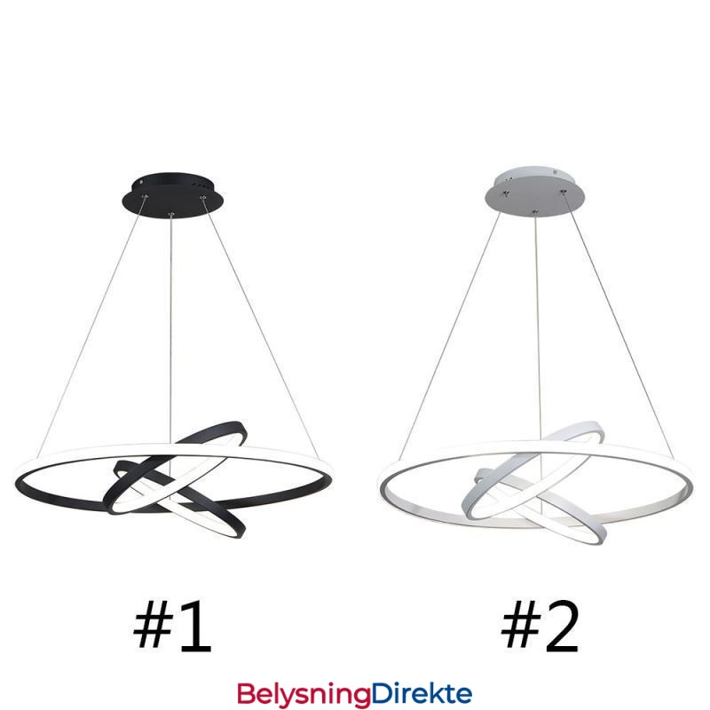 Moderne Lysekrone Dimbar Pendelbelysning Med 3 Ringer