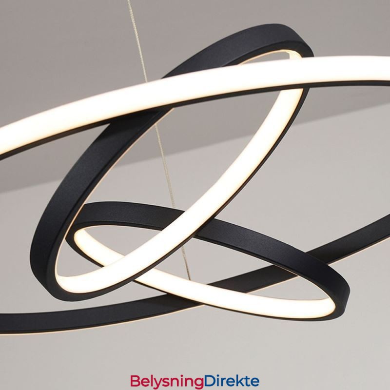 Moderne Lysekrone Dimbar Pendelbelysning Med 3 Ringer