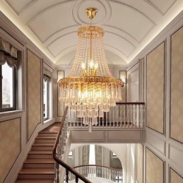 Moderne Krystalllysekrone Moderne Elegant Taklampe Tosidig Trapp