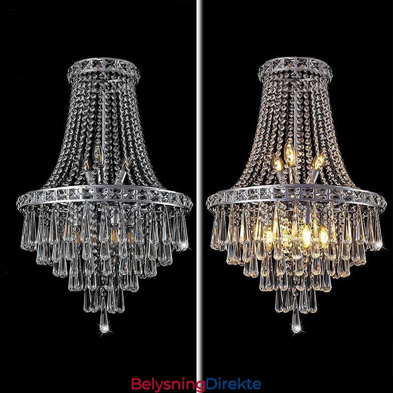 Moderne Krystalllysekrone Moderne Elegant Taklampe Tosidig Trapp