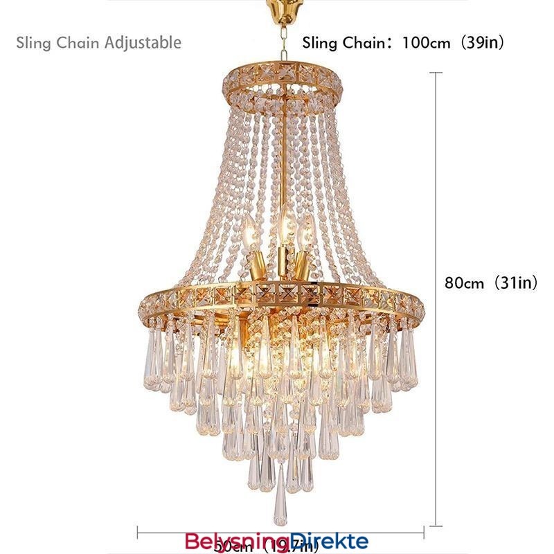 Moderne Krystalllysekrone Moderne Elegant Taklampe Tosidig Trapp