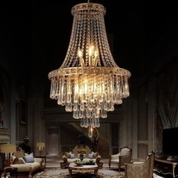 Moderne Krystalllysekrone Moderne Elegant Taklampe Tosidig Trapp