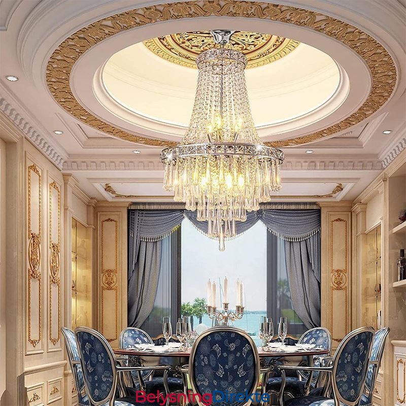 Moderne Krystalllysekrone Moderne Elegant Taklampe Tosidig Trapp