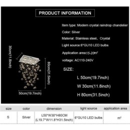 Moderne Krystalllysekrone Med Innfelt Taklampe