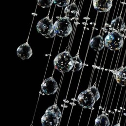 Moderne Krystalllysekrone Med Innfelt Taklampe