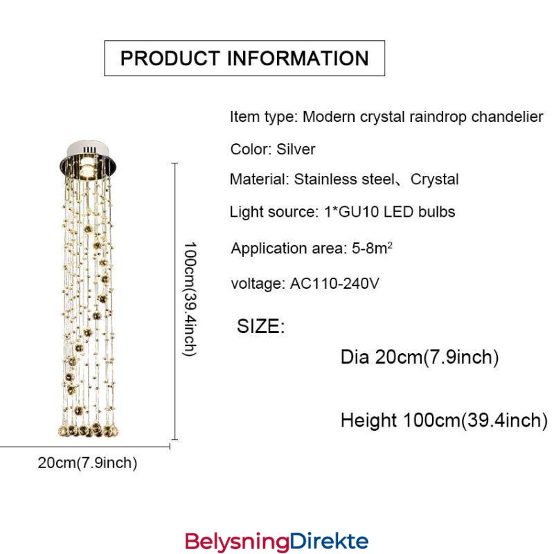 Luksuriøs Stor Lysekrone Moderne Krystall Innfelt Taklampe