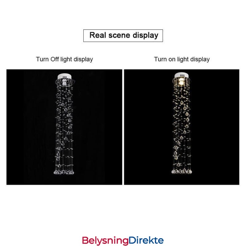 Luksuriøs Stor Lysekrone Moderne Krystall Innfelt Taklampe