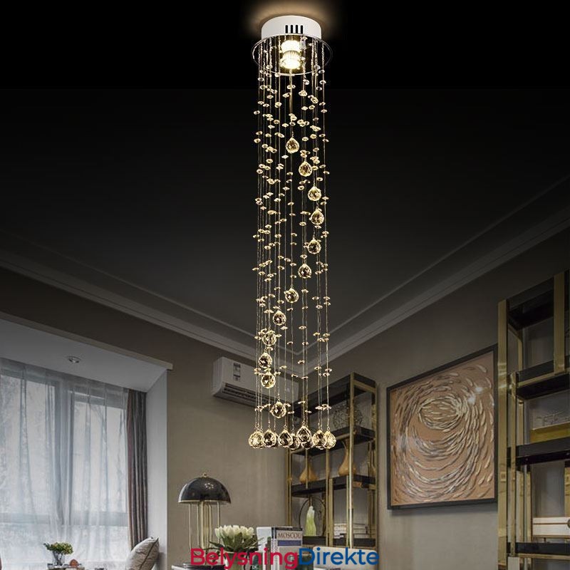 Luksuriøs Stor Lysekrone Moderne Krystall Innfelt Taklampe