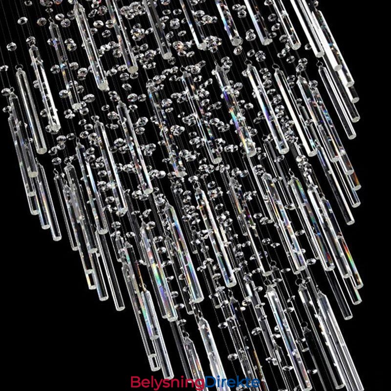 Moderne Firkantet Krystalllysekrone Moderne Elegant Taklampe Tosidig Trapp