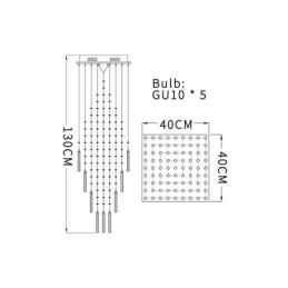 Moderne Firkantet Krystalllysekrone Moderne Elegant Taklampe Tosidig Trapp