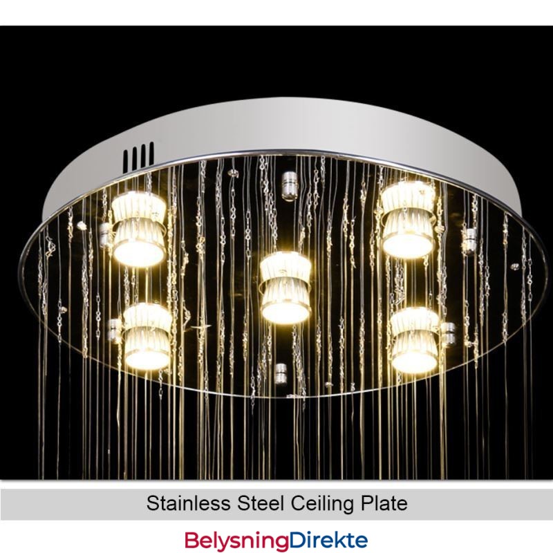 Krystalllysekrone Moderne Elegant Taklampe Tosidig Trapp