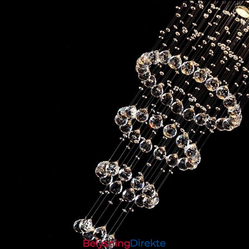 Krystalllysekrone Moderne Elegant Taklampe Tosidig Trapp