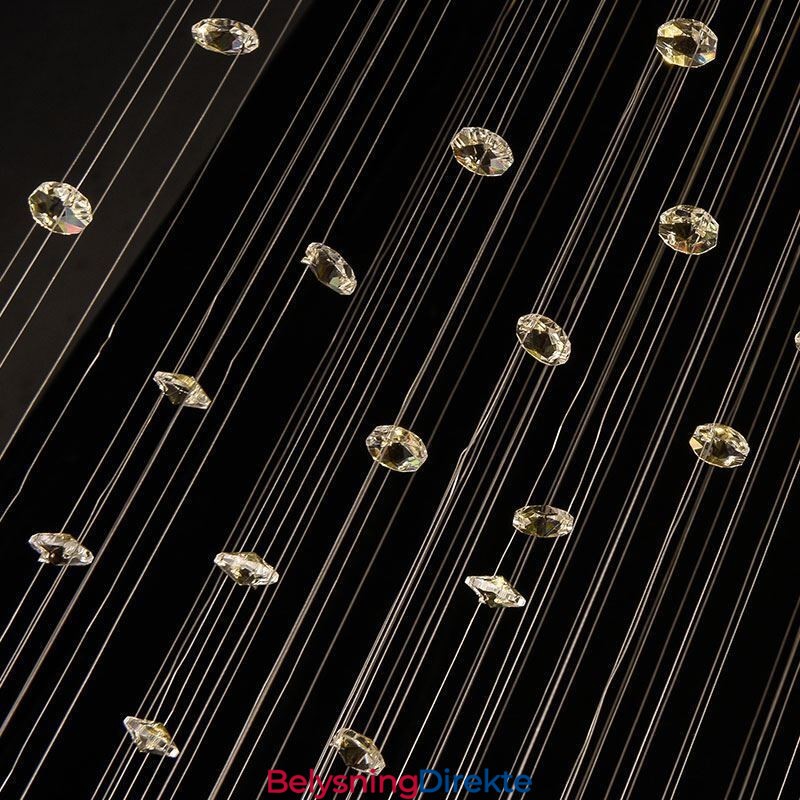 Krystalllysekrone Moderne Elegant Taklampe Tosidig Trapp