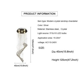 Elegant Krystalllysekrone Med Regndråper I Taklamper I Foajeen