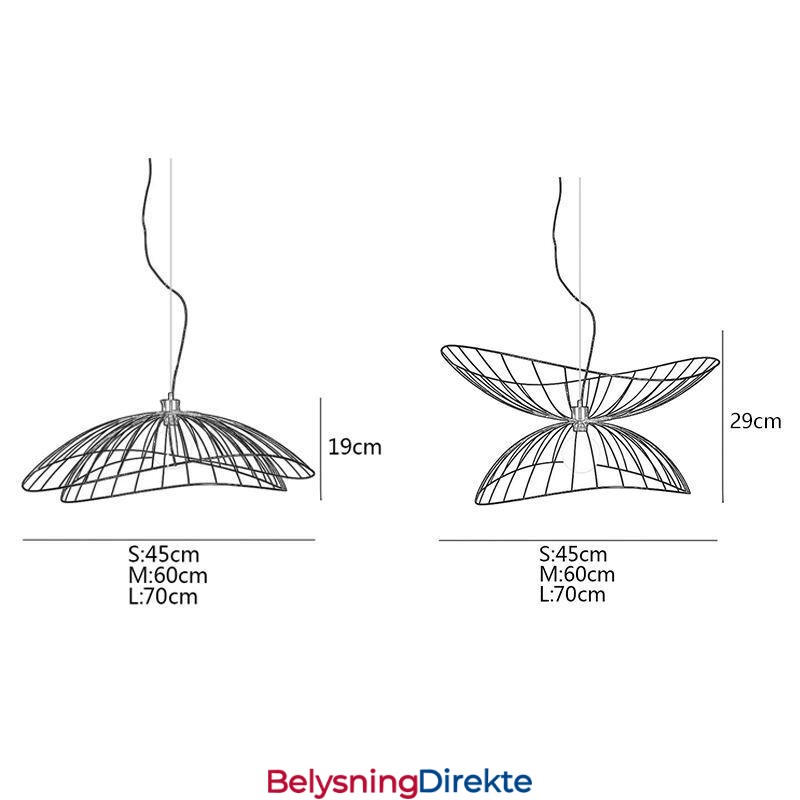 Moderne Hattelysekrone Minimalistisk Dekor Pendellampe 1 Lys