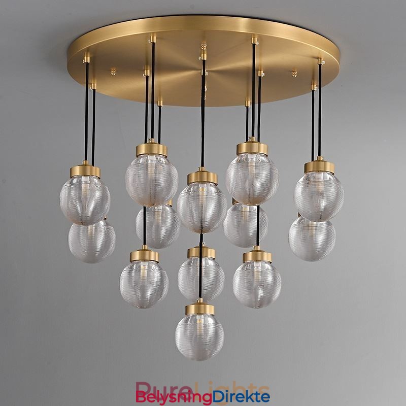 Amerikansk Cluster-Pendellampe Luksuriøs Taklampe I Glasskule