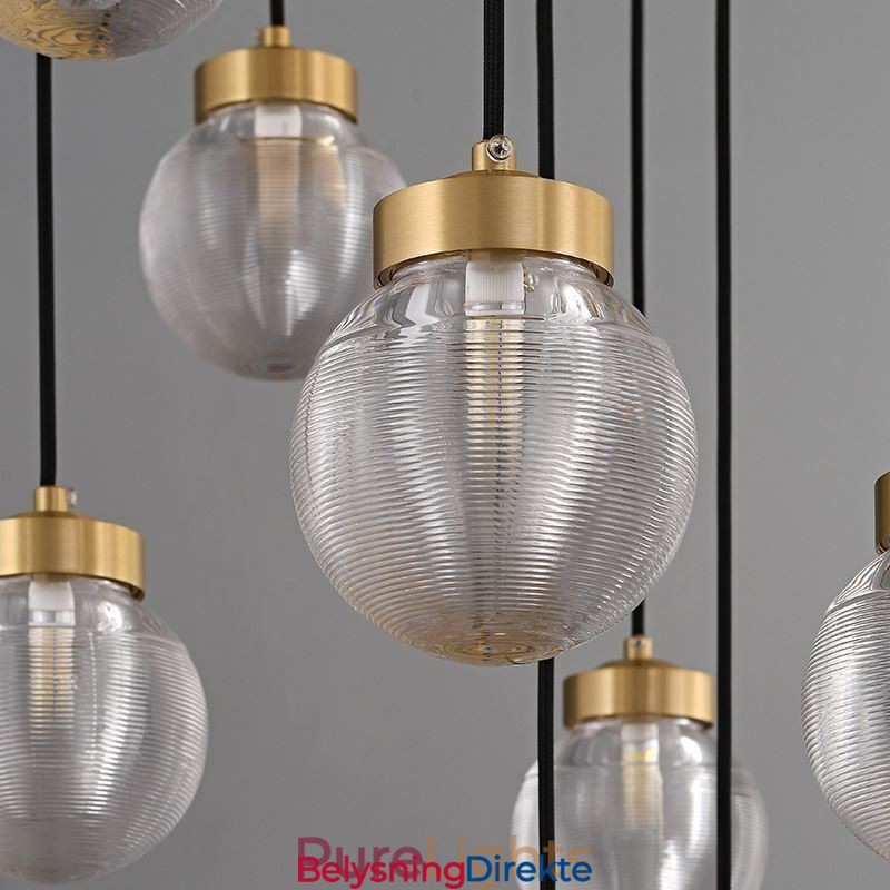 Amerikansk Cluster-Pendellampe Luksuriøs Taklampe I Glasskule