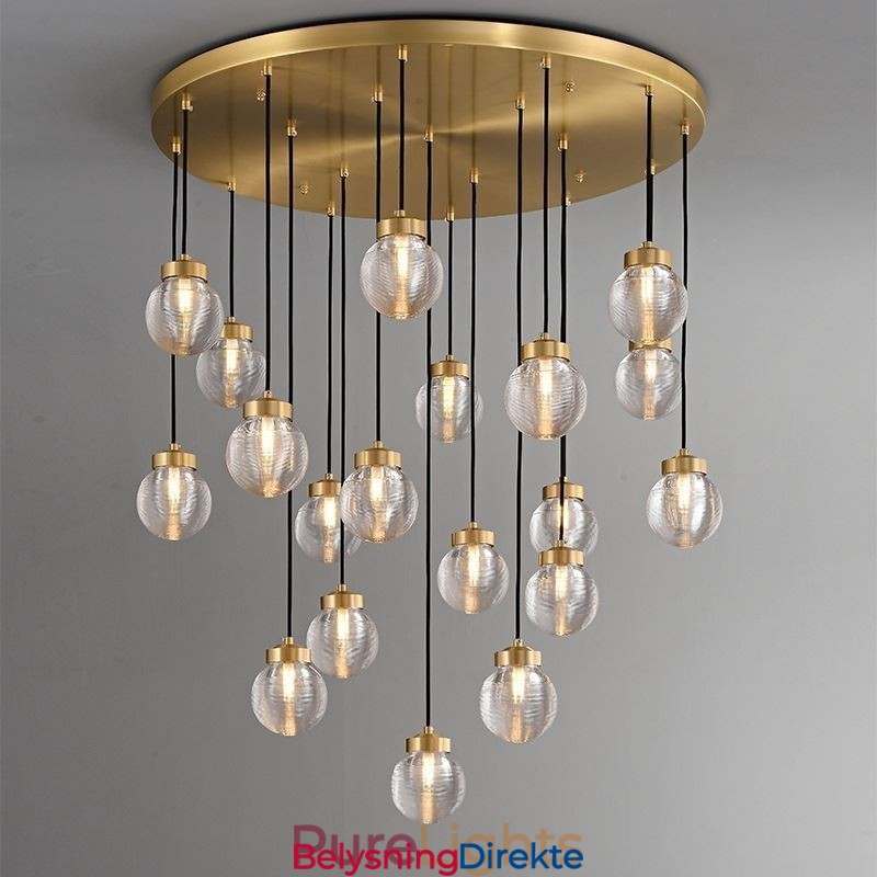 Amerikansk Cluster-Pendellampe Luksuriøs Taklampe I Glasskule