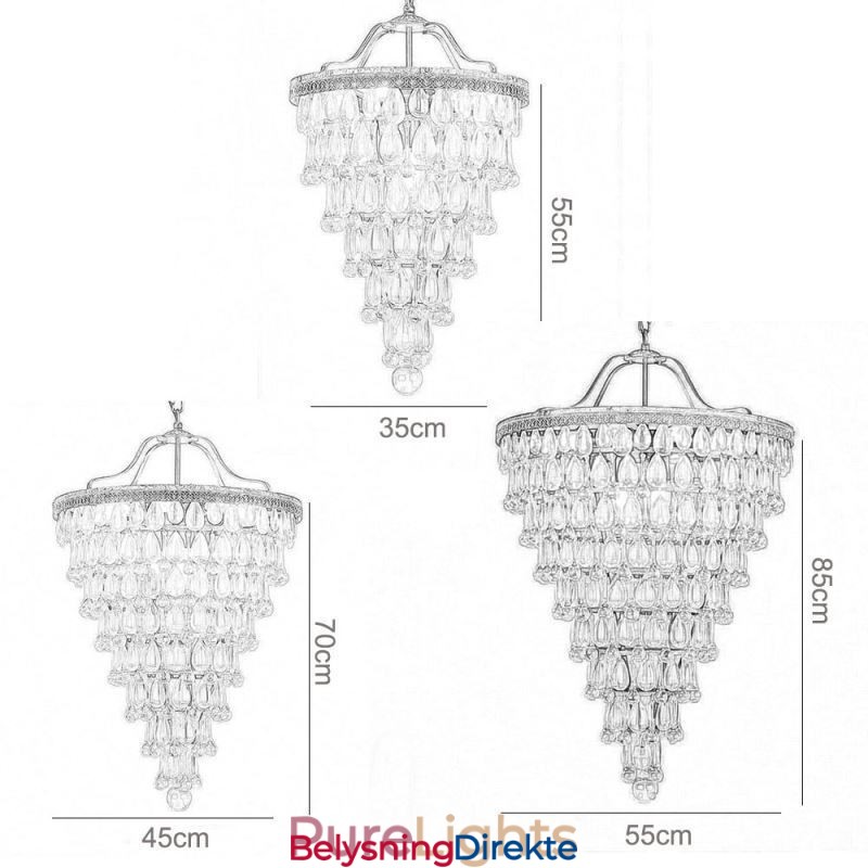 Amerikansk Krystalltaklampe Landlig Retro Rund Pendellampe