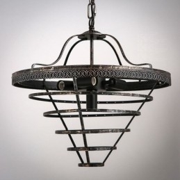 Amerikansk Krystalltaklampe Landlig Retro Rund Pendellampe