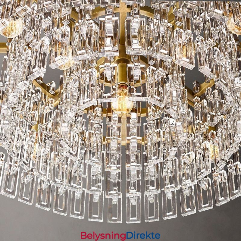 Amerikansk Taklampe Luksuriøs Krystall Pendellampe 60 Cm