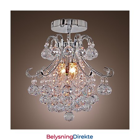 Moderne Samtids Krystall Mini-Style Galvanisert Metall Lysekrone Innfelt Montering