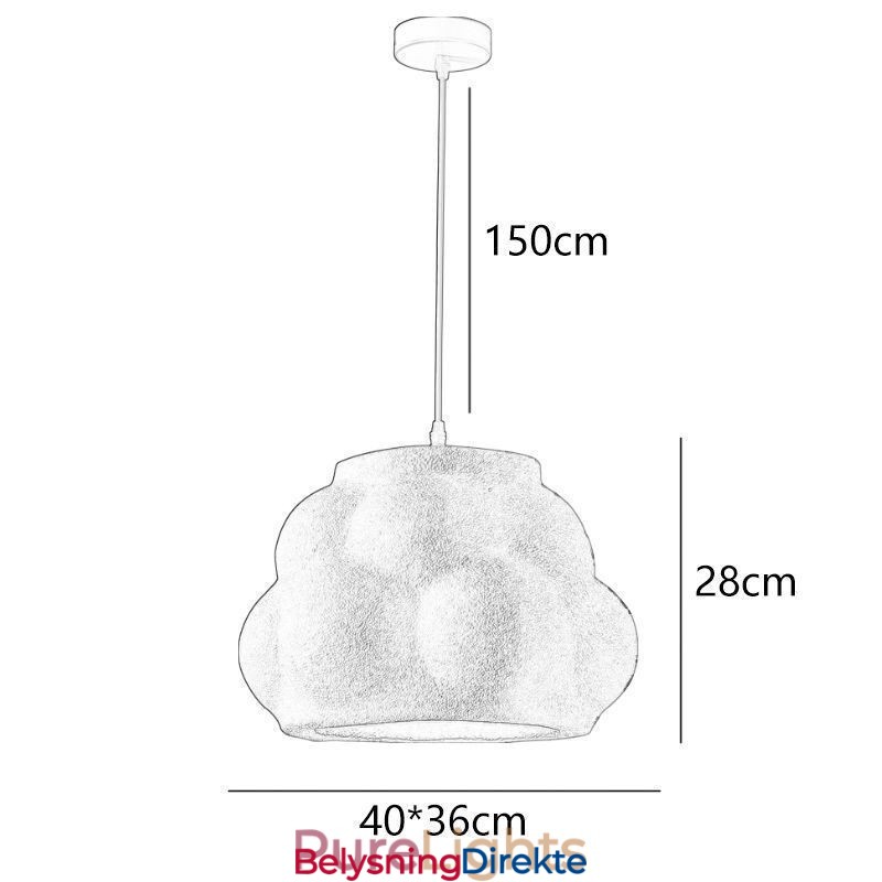 Moderne Hengende Lampe I Resin