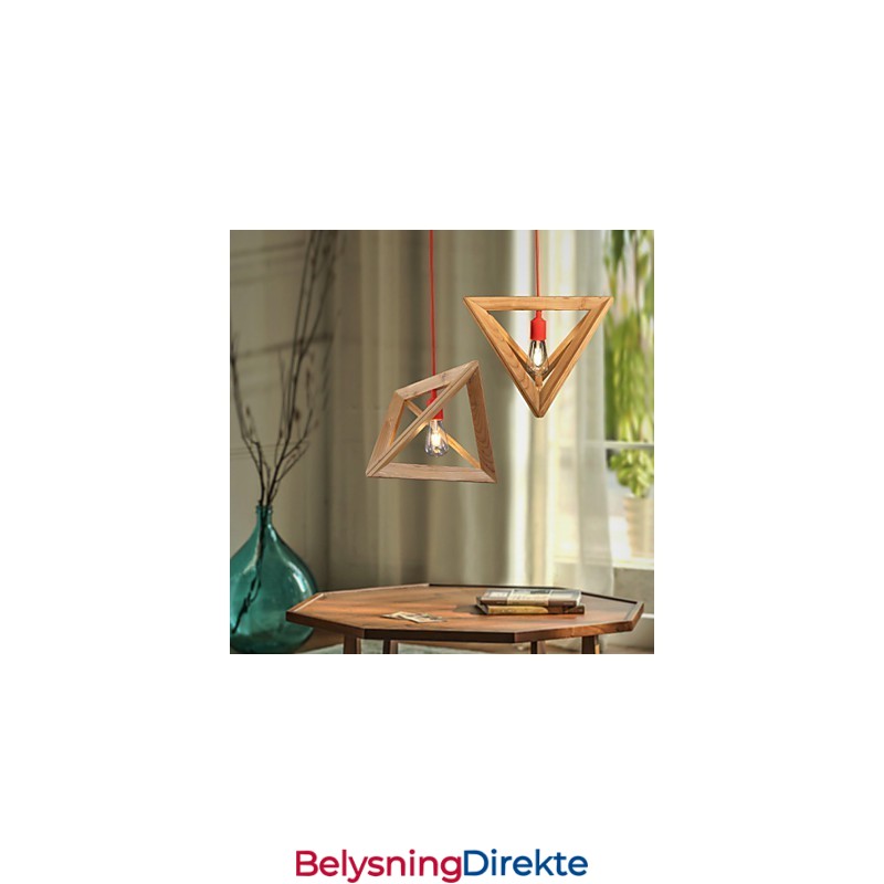 Nordisk Trelysekrone Kaféklær Kreativ Retro Dekorativ Eikelysekrone