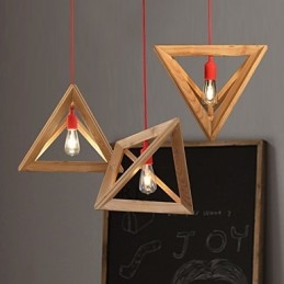 Nordisk Trelysekrone Kaféklær Kreativ Retro Dekorativ Eikelysekrone