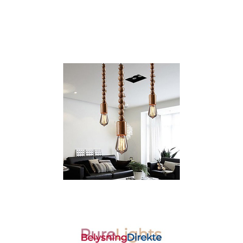 Lysekrone I Ministil, Tradisjonell Klassisk, Tre, Bambus