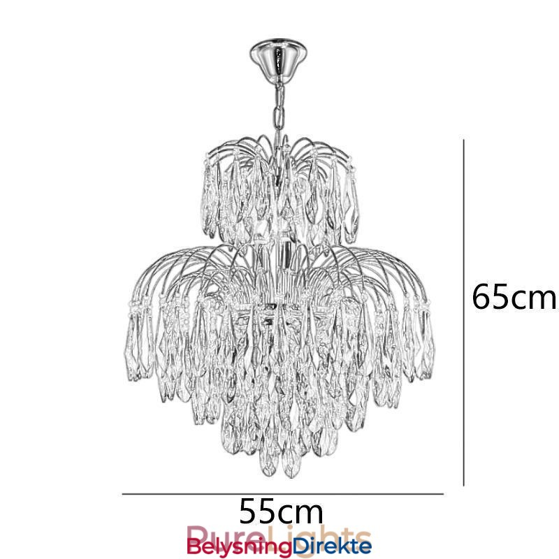 Krystall Pendellampe Moderne Tosidig Dekorativ Taklampe