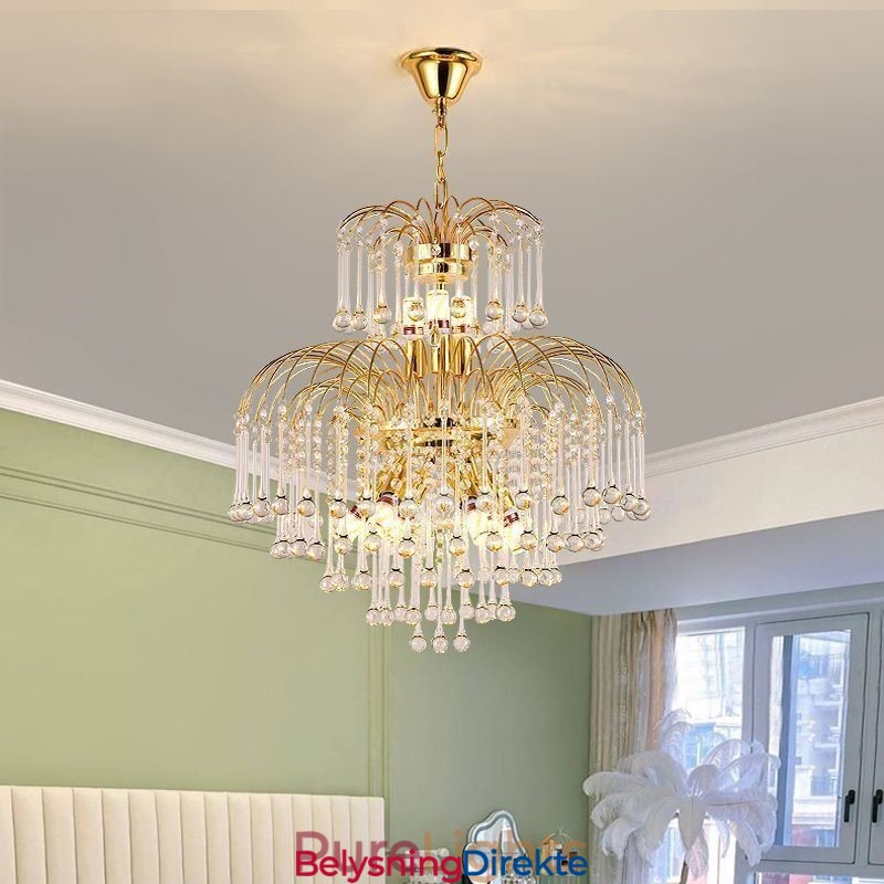 Krystall Pendellampe Elegant Dupleks Dekorativ Taklampe