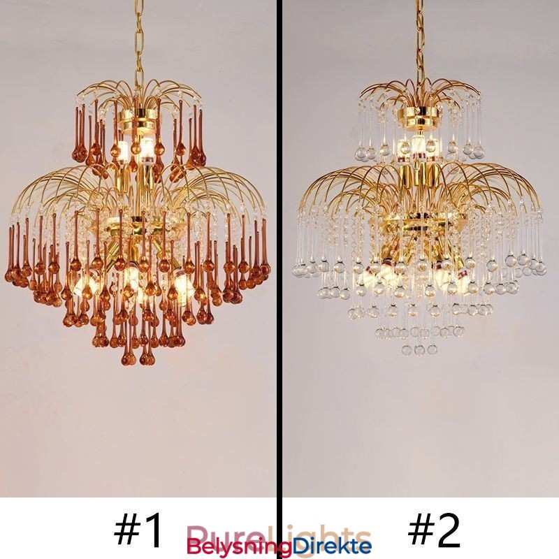 Krystall Pendellampe Elegant Dupleks Dekorativ Taklampe