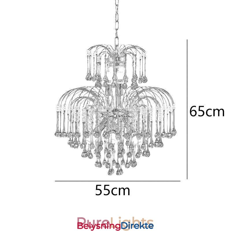 Krystall Pendellampe Elegant Dupleks Dekorativ Taklampe