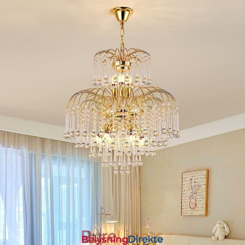 Krystall Pendellampe Elegant Dupleks Dekorativ Taklampe