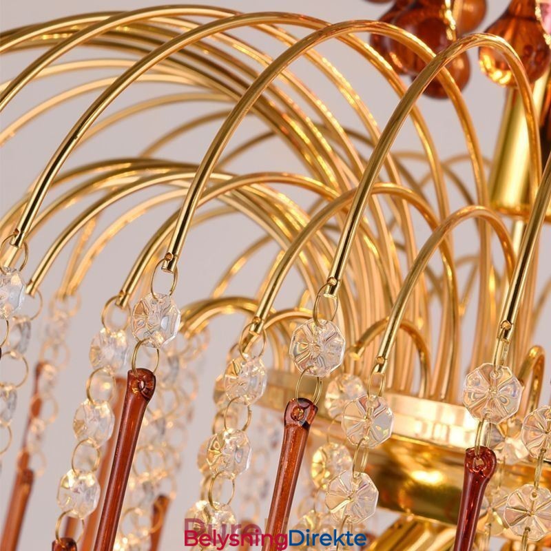 Krystall Pendellampe Elegant Dupleks Dekorativ Taklampe