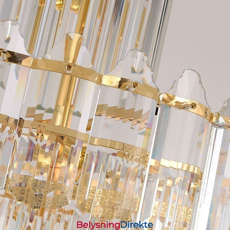 Konisk Krystall Pendellampe Luksuriøs Dupleks Dekorativ Taklampe