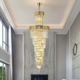 Konisk Krystall Pendellampe Dupleks Dekorativ Taklampe