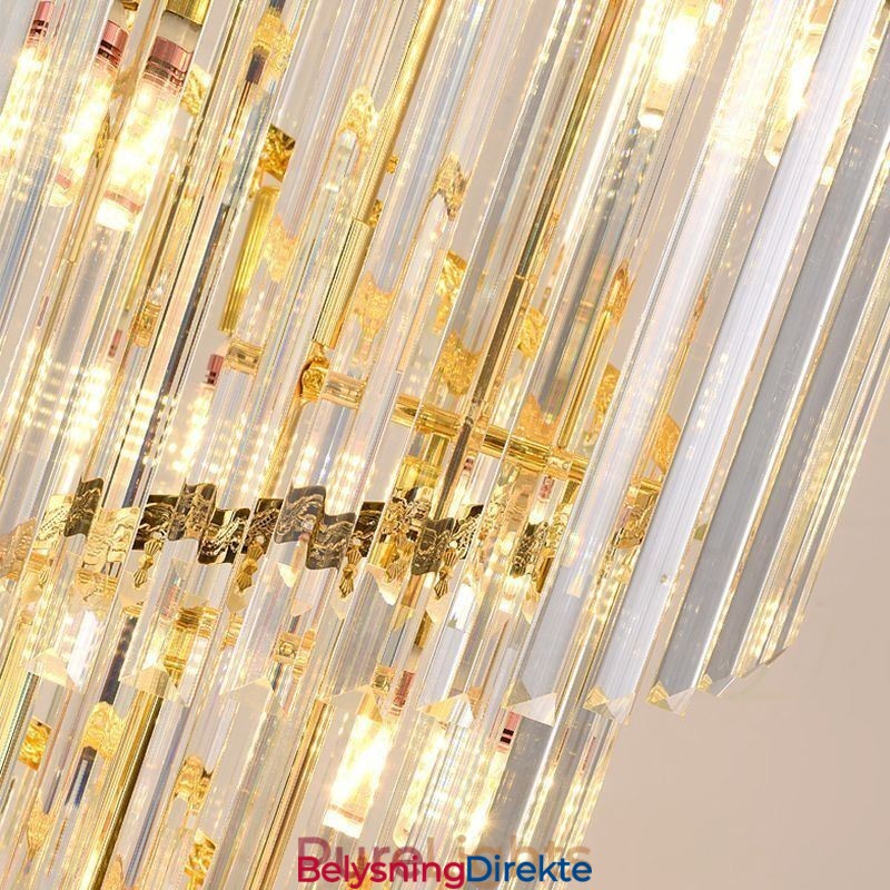 Konisk Krystall Pendellampe Dupleks Dekorativ Taklampe