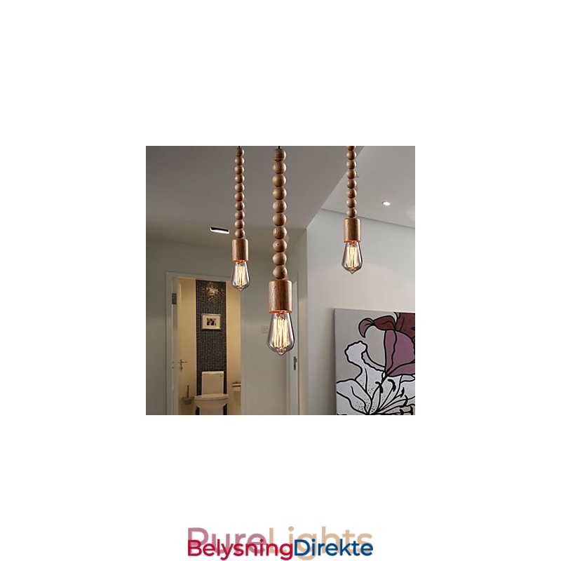 Lysekrone I Ministil, Tradisjonell Klassisk, Tre, Bambus