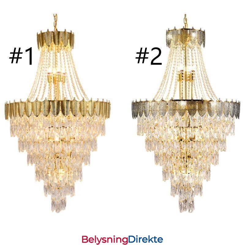 Konisk Krystall Pendellampe Iøynefallende Dupleks Dekorativ Taklampe