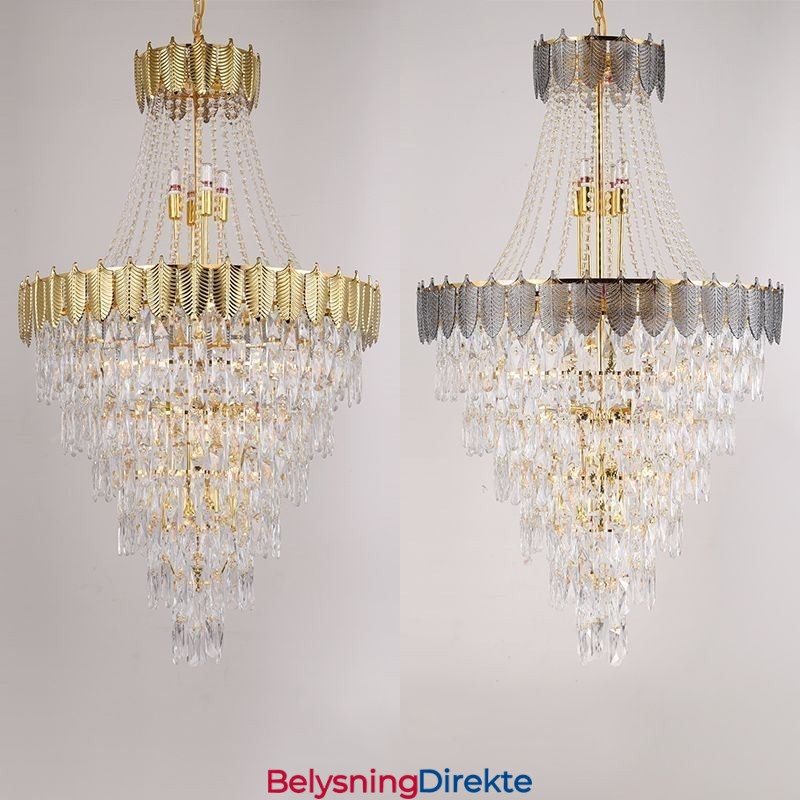 Konisk Krystall Pendellampe Iøynefallende Dupleks Dekorativ Taklampe