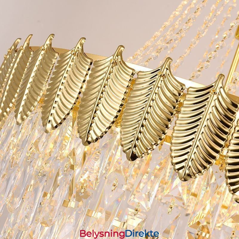 Konisk Krystall Pendellampe Iøynefallende Dupleks Dekorativ Taklampe