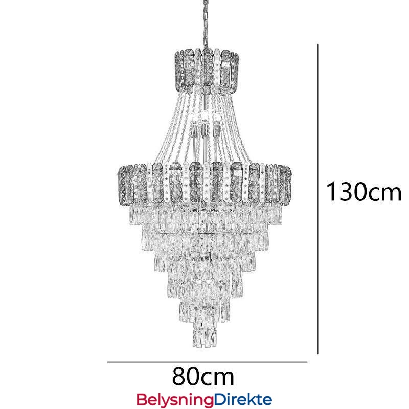 Konisk Krystallanhengslampe Utsøkt Dupleks Dekorativ Taklampe