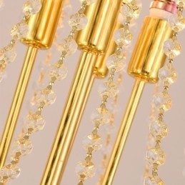 Konisk Krystallanhengslampe Utsøkt Dupleks Dekorativ Taklampe