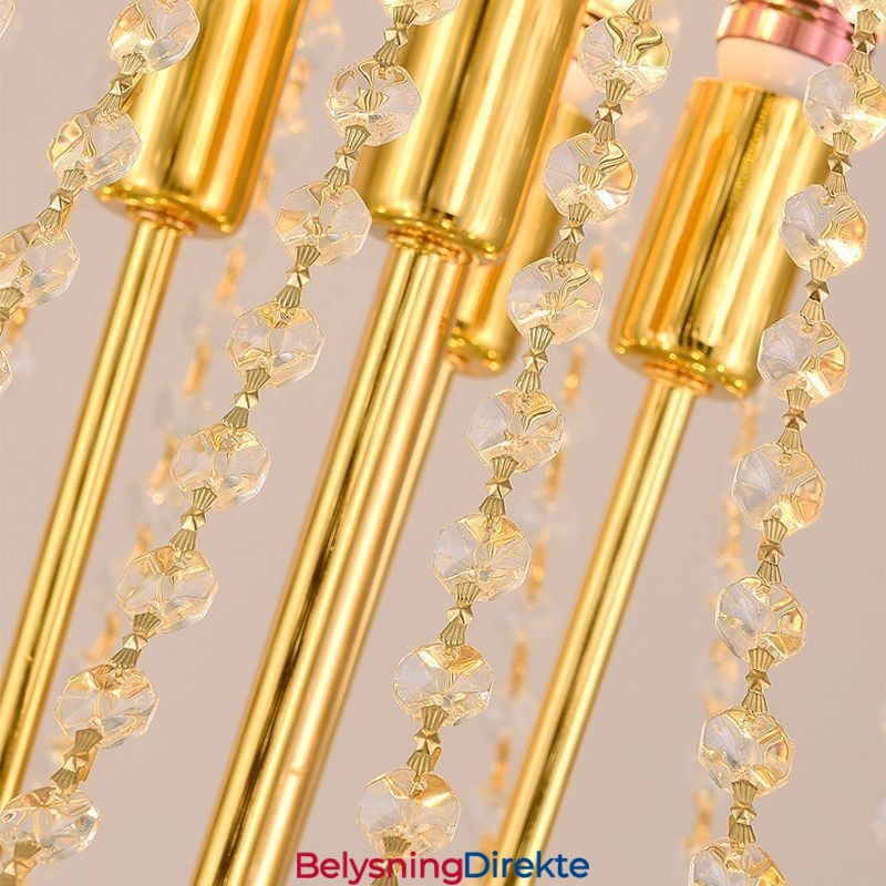 Konisk Krystallanhengslampe Utsøkt Dupleks Dekorativ Taklampe