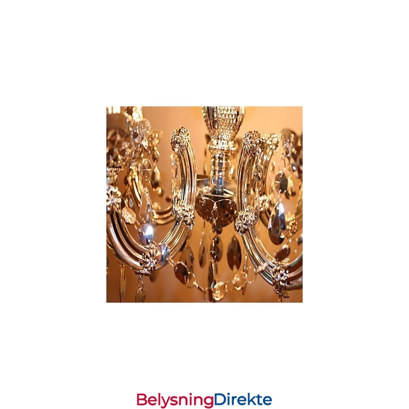 Moderne Sølvfarget Akrylkrystalllysekrone Med 5 Lys