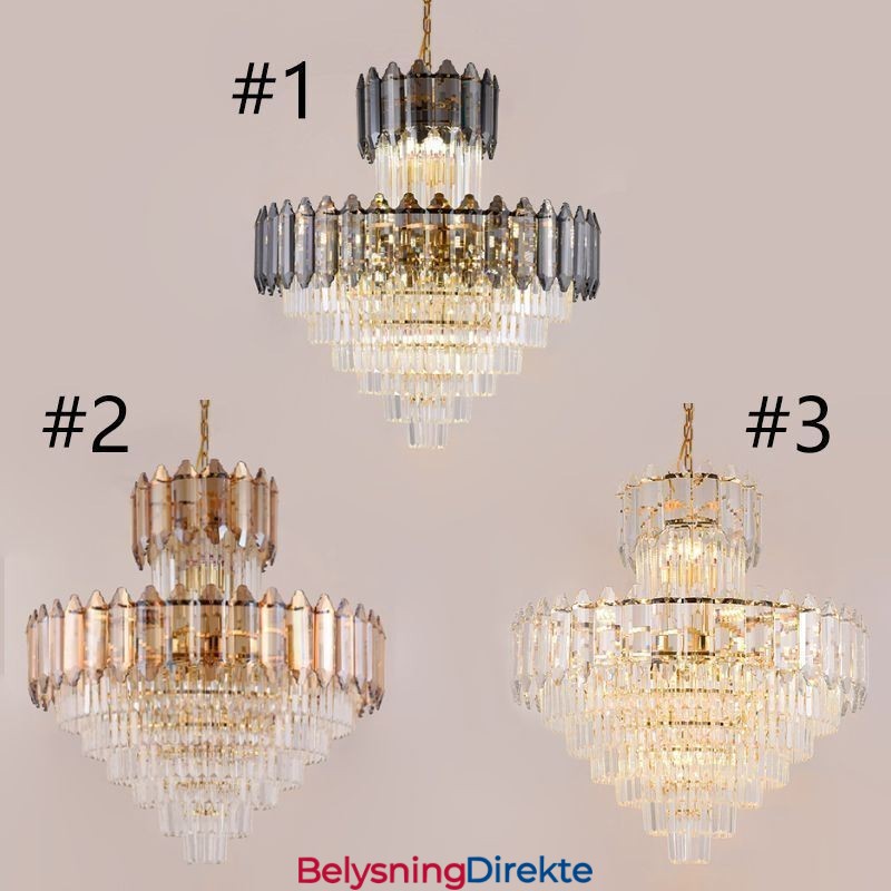 Konisk Krystall Pendellampe Dupleks Dekorativ Taklampe